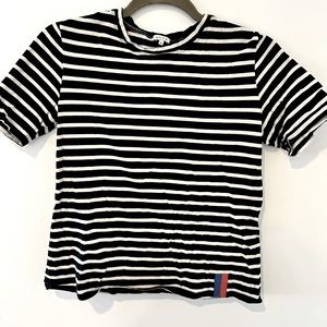 Kule The Modern short sleeve tee in navy white stripe size XS